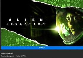 Epic Store Noël - Alien : Isolation gratuit durant 24h