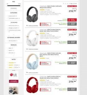 Darty : -37% sur les BEATS STUDIO 3 avec réduction de bruit