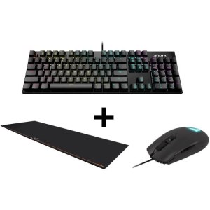 Pack GIGABYTE : Souris AORUS GM AORUS M2 Clavier AORUS K1 AZERTY Tapis de Souris AORUS GP AMP900 à 94.99€