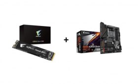 286€ le kit : SSD AORUS NVMe Gen4 1To + Carte mère Gigabyte B550 AORUS PRO V2