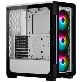 71.97€ pour le boitier Corsair ICUE 220T RGB Tempered Glass - Blanc