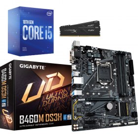 Kit d&#039;évo Intel Core i5-10400F + Gigabyte B460M DS3H + 16 Go à