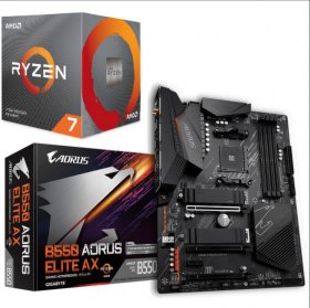 KIT EVO - Processeur Ryzen 7 3700X Wraith Prism +  Carte Mère Gigabyte B550 Aorus Elite à 111,46€