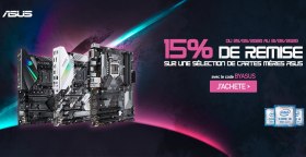 15% de remise sur une sélection de cartes mère ASUS