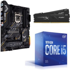 Kit évo Core i5-10400F + ASUS TUF GAMING B460-PLUS + 16 Go à 322,99€